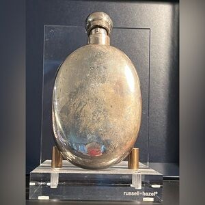 ANTIQUE ENGLISH - STERLING SILVER FLASK 🪙🪙🪙🪙🪙🪙🪙🪙🪙🪙🪙🪙🪙🪙🪙🪙🪙🪙🪙🪙🪙🪙🪙🪙🪙